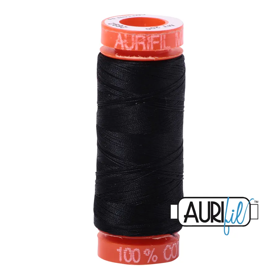 02692 Black  - Aurifil 50wt Thread