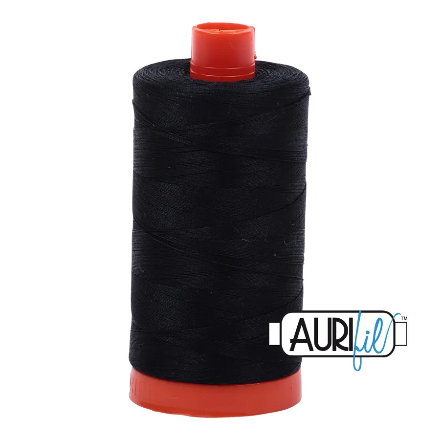 02692 Black  - Aurifil 50wt Thread