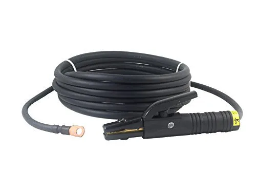 200 Amp Welding Electrode Holder Lead Assembly - Terminal Lug Connector - #2 AWG cable (50 FEET)