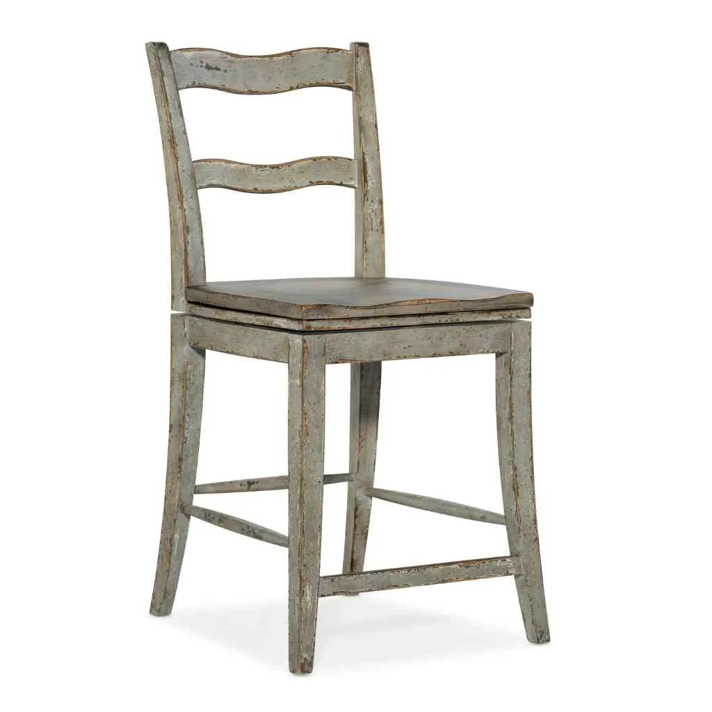 Alfresco La Riva Ladder Back Swivel Counter Stool