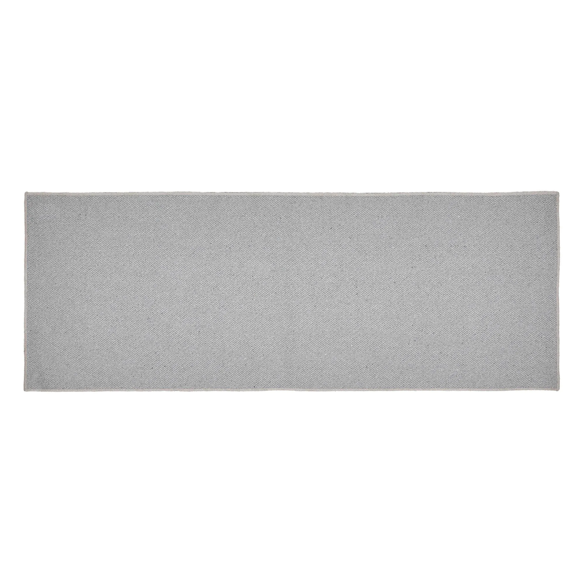 Annie Buffalo Check Grey Polyester Rug Rect 17x48