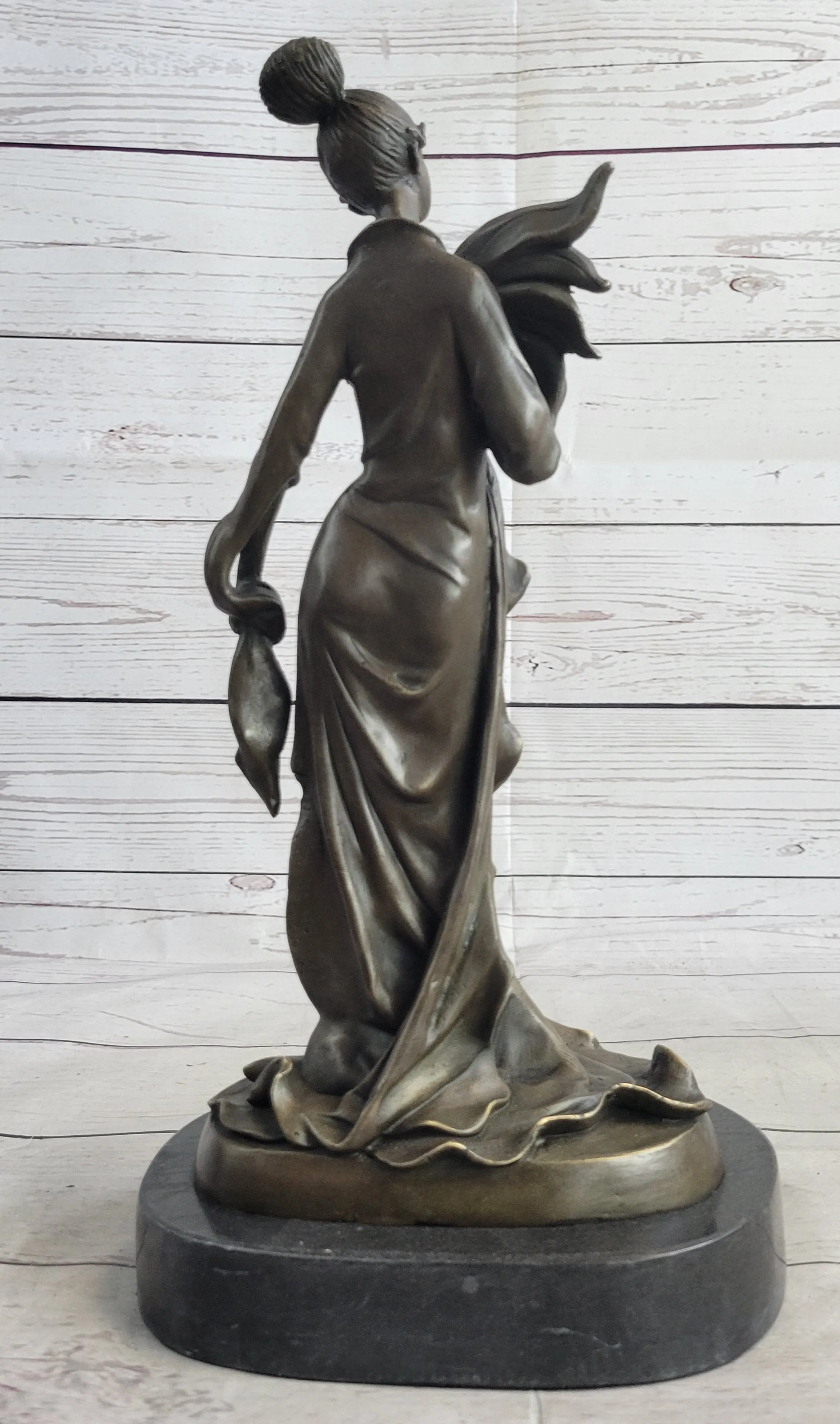 Art Deco signed Original Maiden in Garden by Italian Artist Aldo Vitaleh Gift