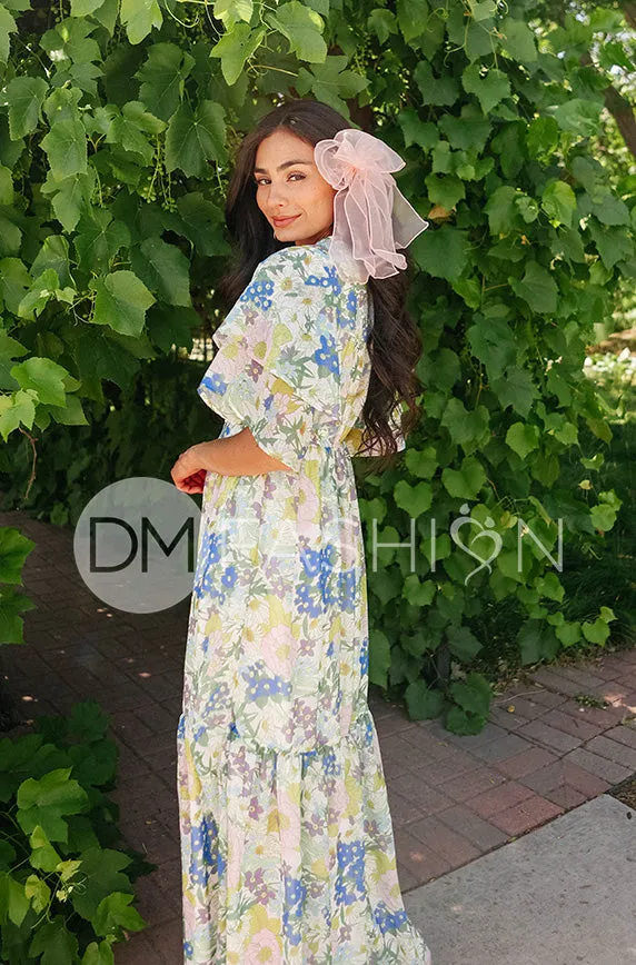 Aurora Periwinkle Floral Dress - DM Exclusive - Nursing Friendly - Maternity Friendly- FINAL SALE