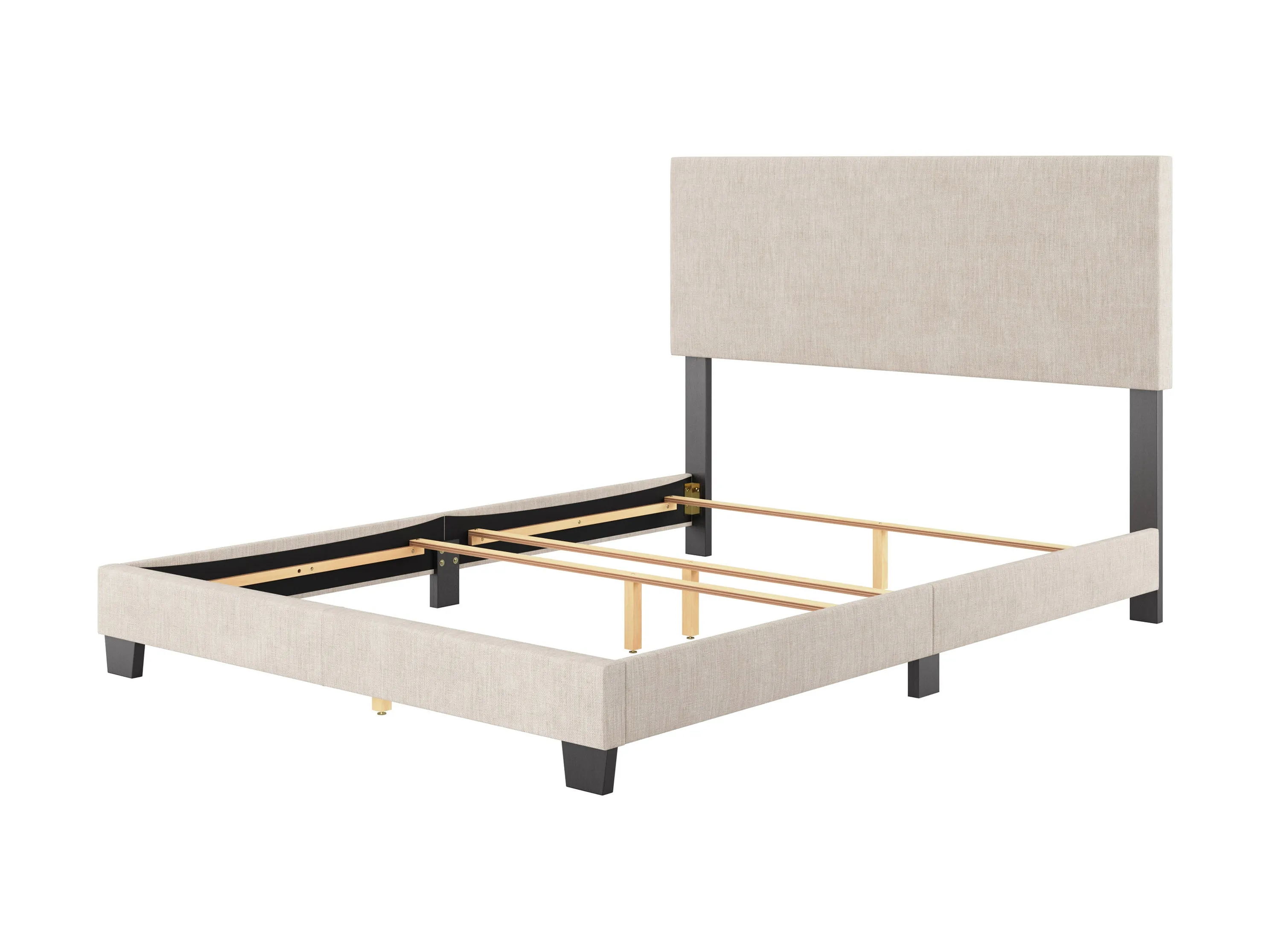 Beige Modern Queen Bed