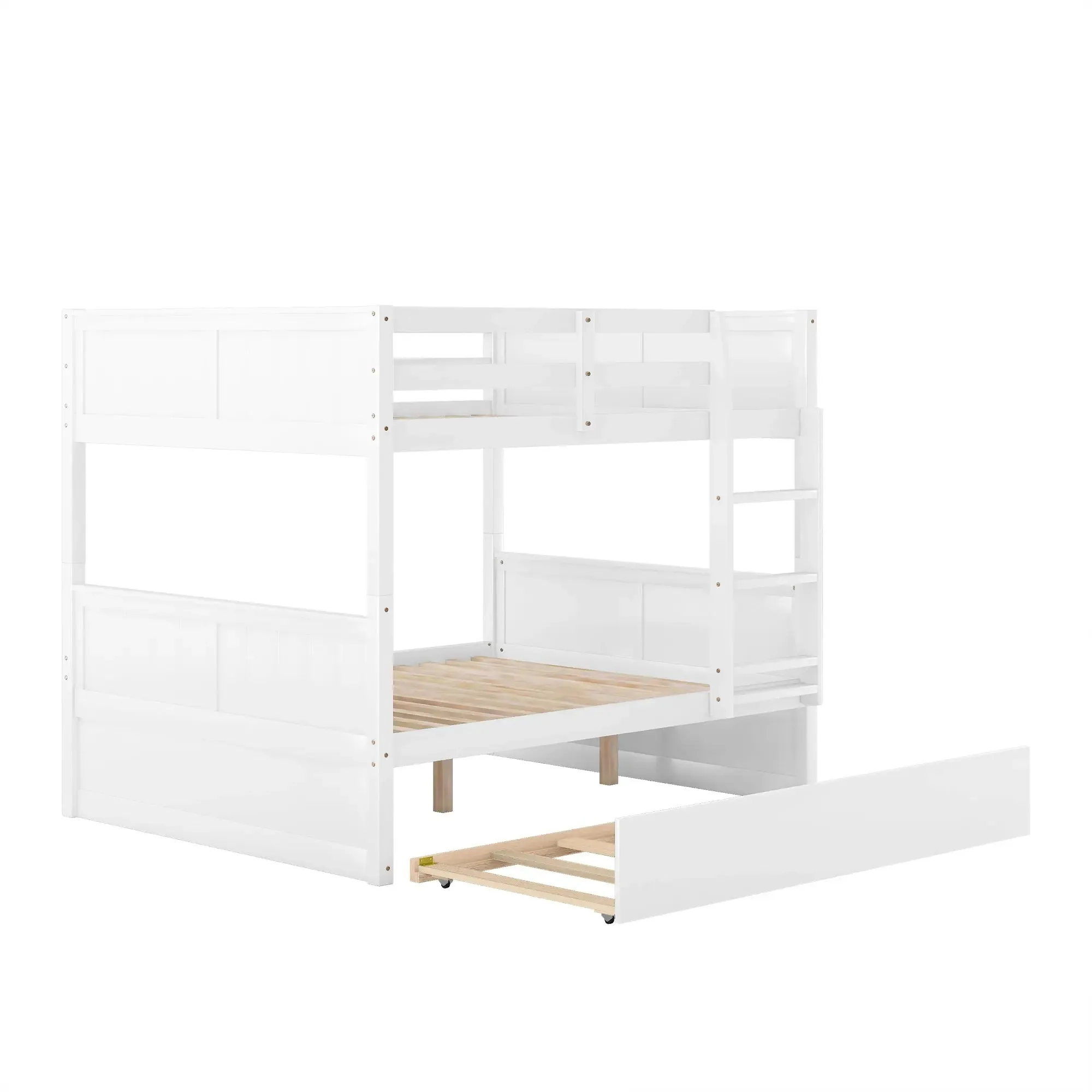 Bellemave® Full Size Bunk Bed with Trundle Bed