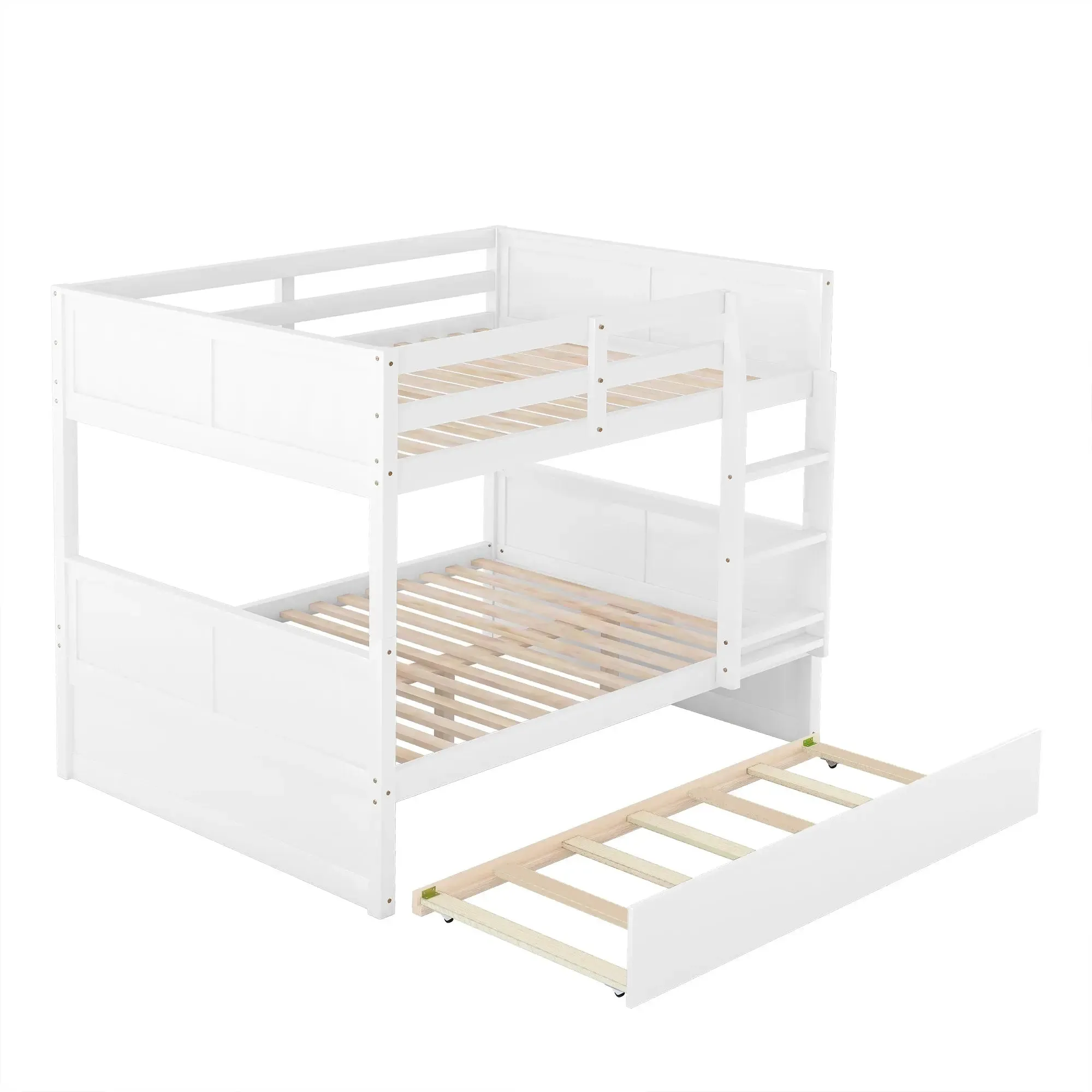 Bellemave® Full Size Bunk Bed with Trundle Bed