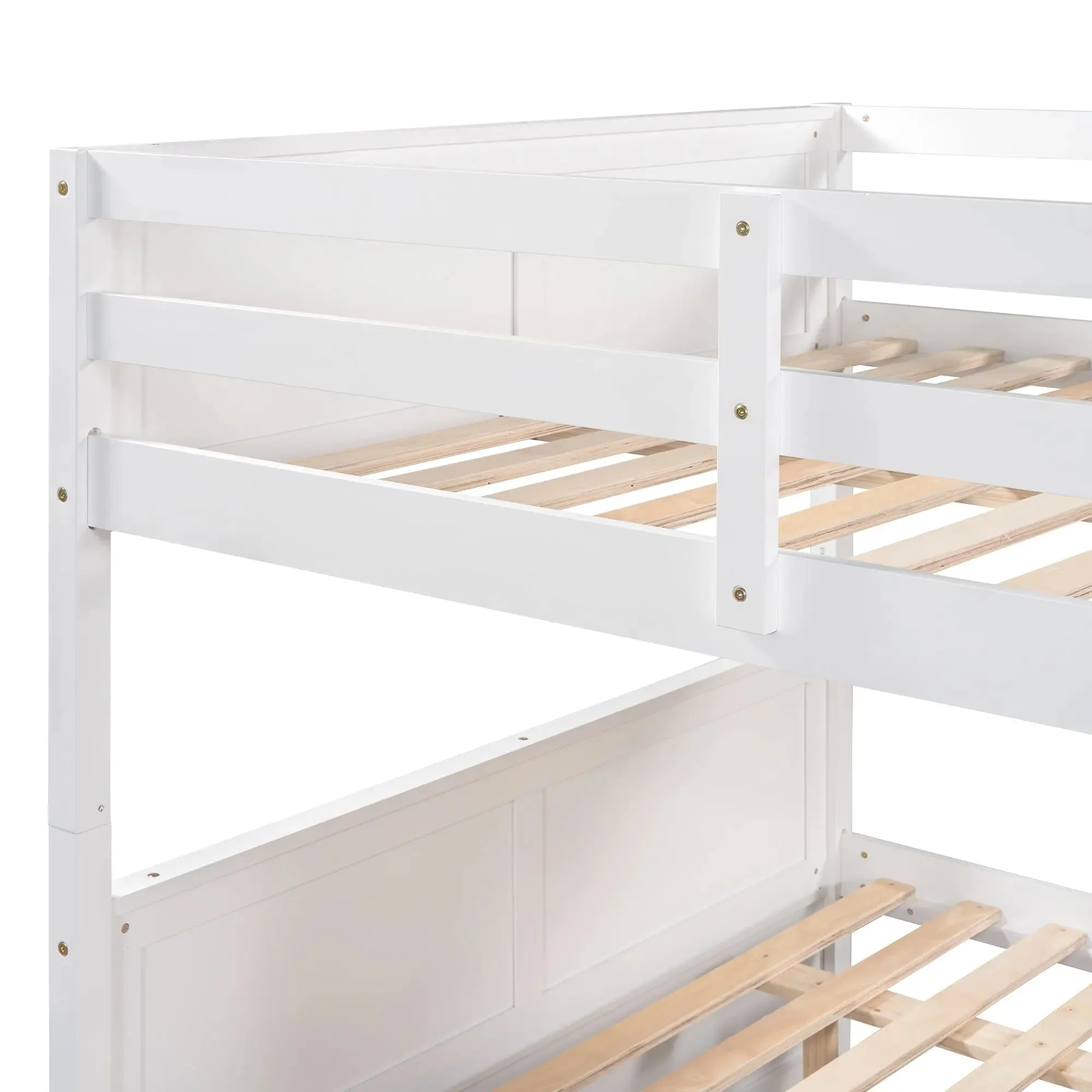 Bellemave® Full Size Bunk Bed with Trundle Bed