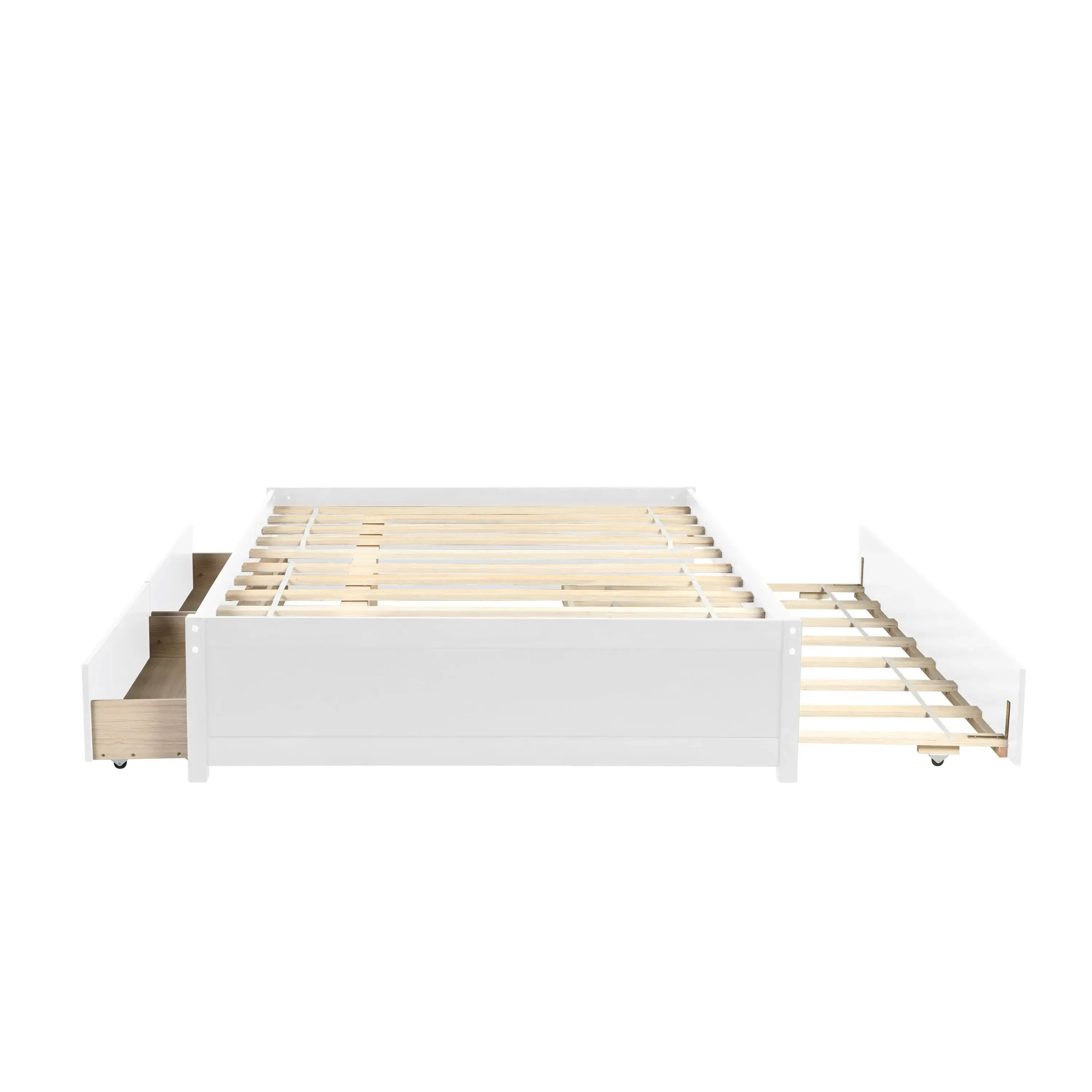 Bellemave® Full Size Platform Bed with Trundle and 2 Drawers