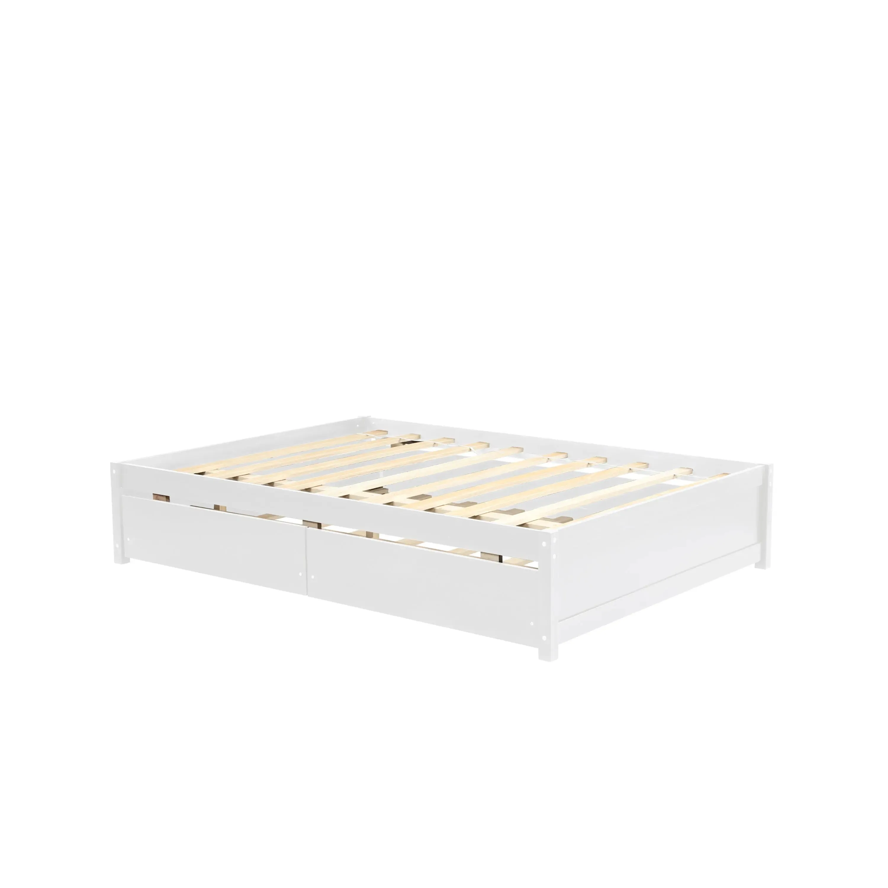 Bellemave® Full Size Platform Bed with Trundle and 2 Drawers