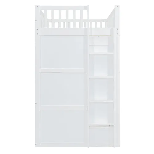 Bellemave® House Loft Bed With Ladder and Wardrobe