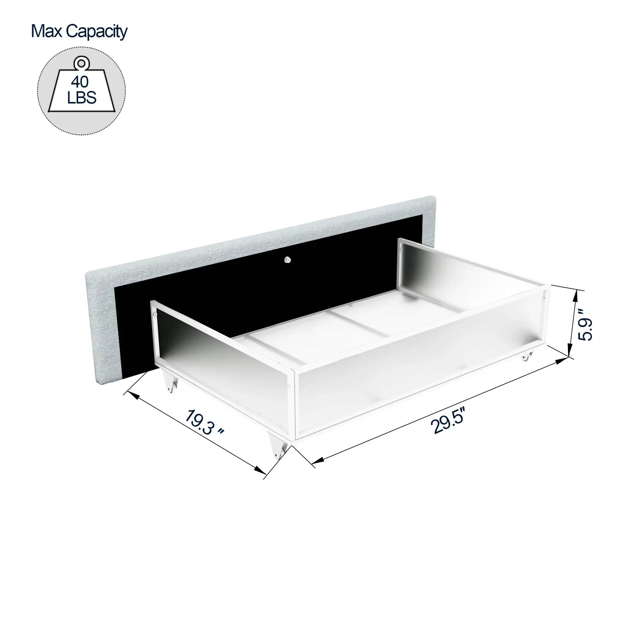 Bellemave® Queen Size Ivory Upholstered Platform Bed with Patented 4 Drawers Storage, Tufted Headboard and Wooden Slat Support