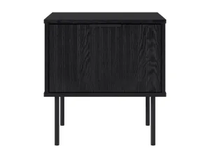 Black Fluted Side Table