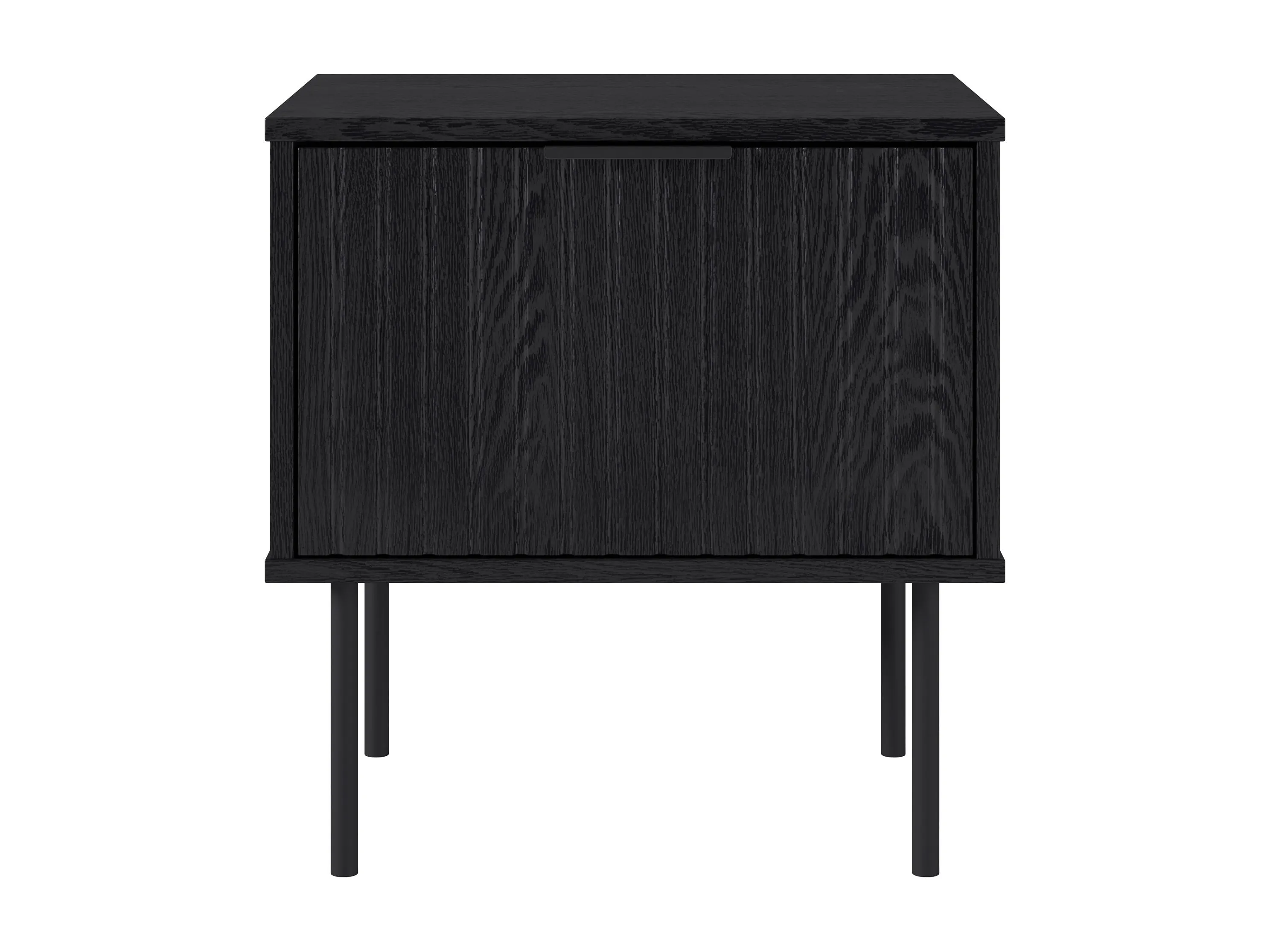 Black Fluted Side Table