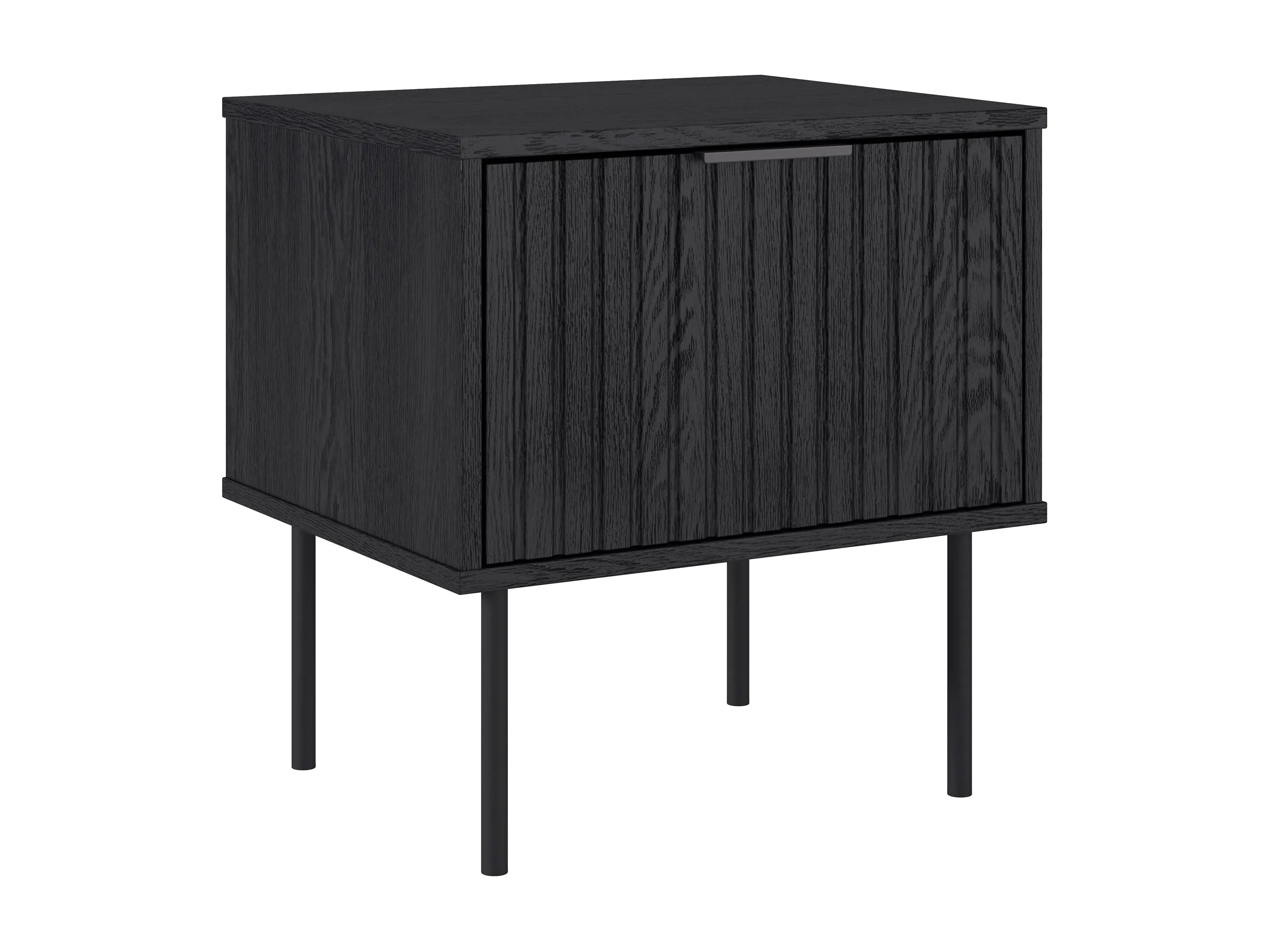 Black Fluted Side Table