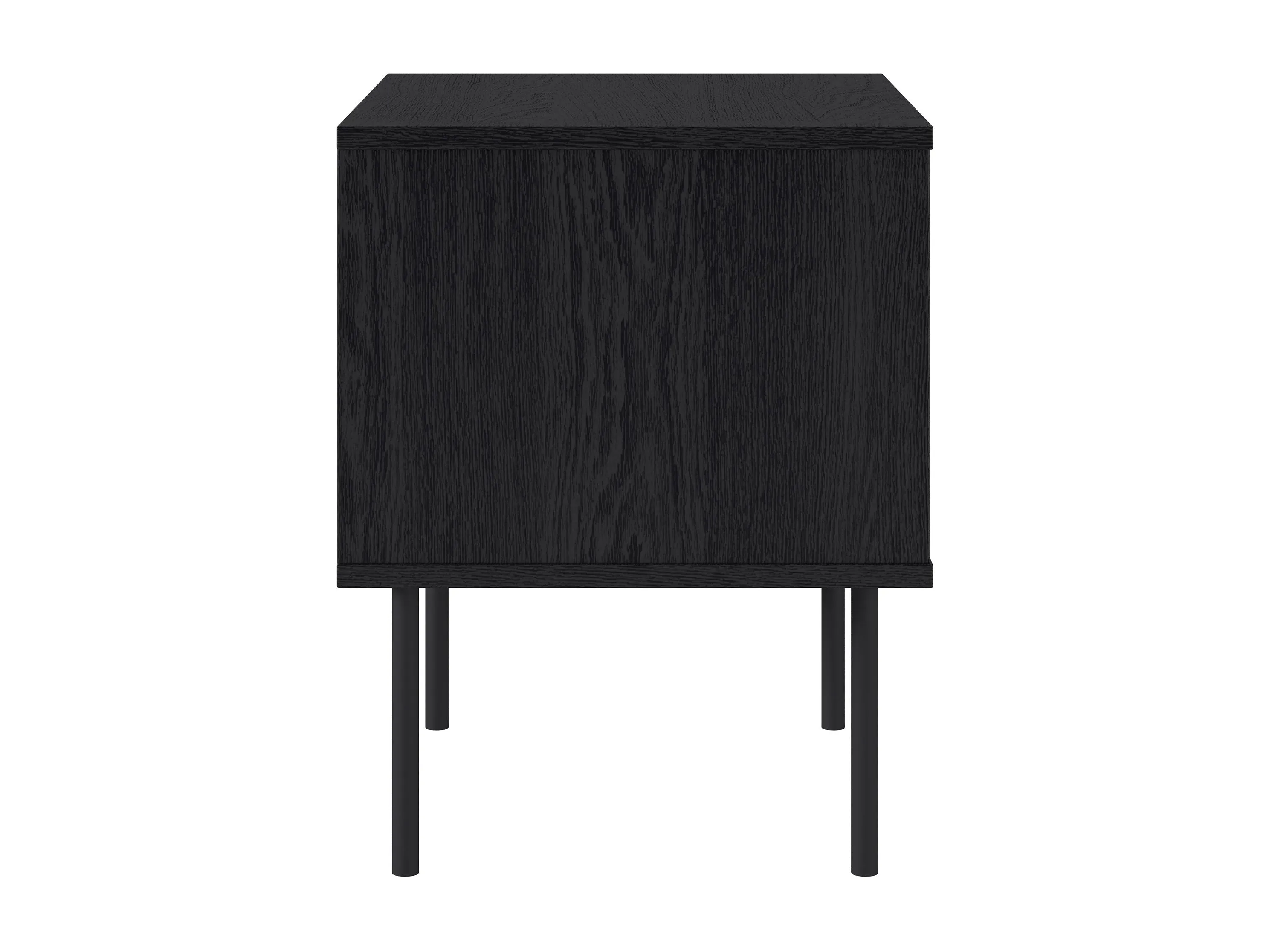 Black Fluted Side Table