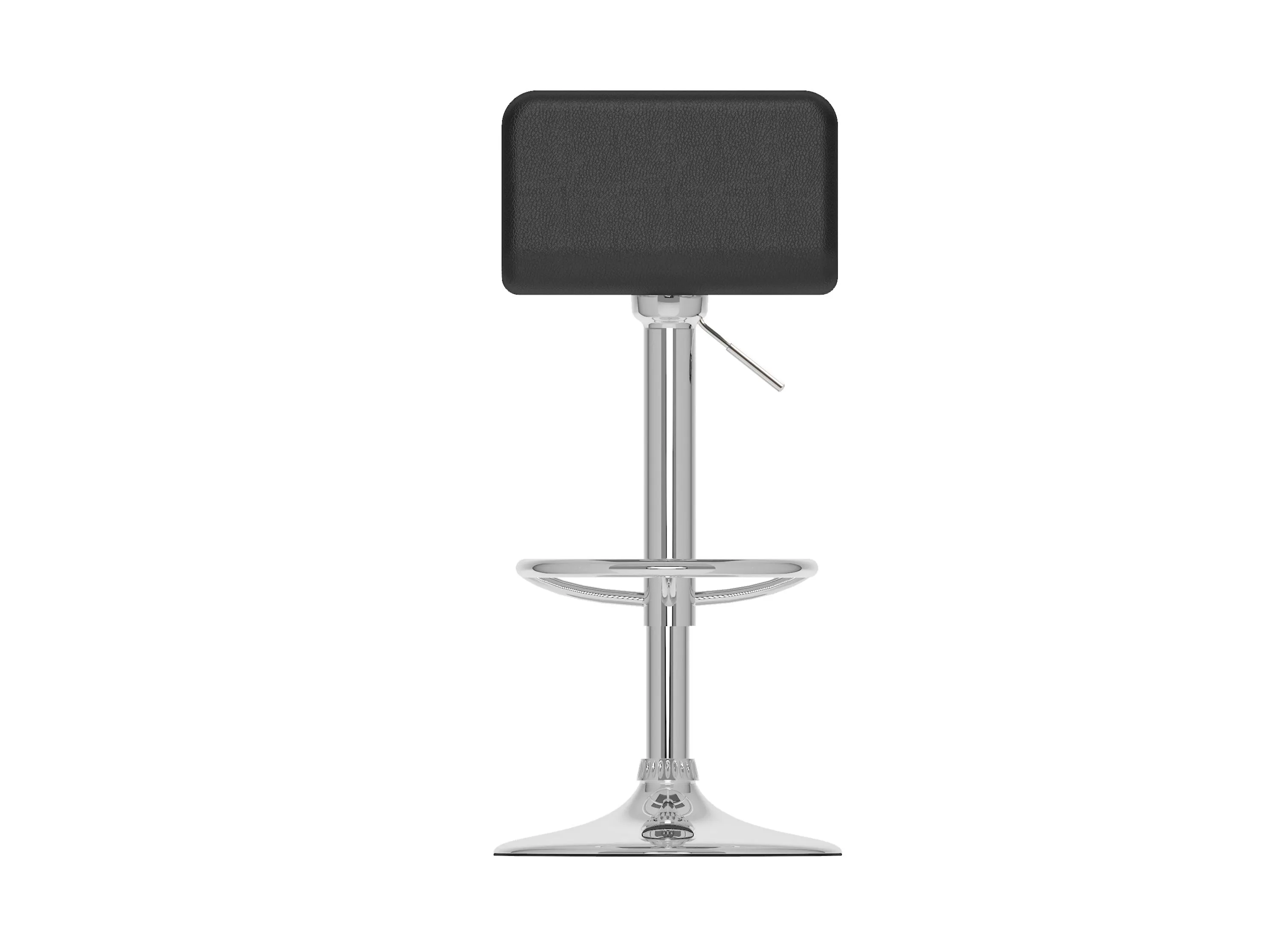 Black Low Back Bar Stools, Set of 2