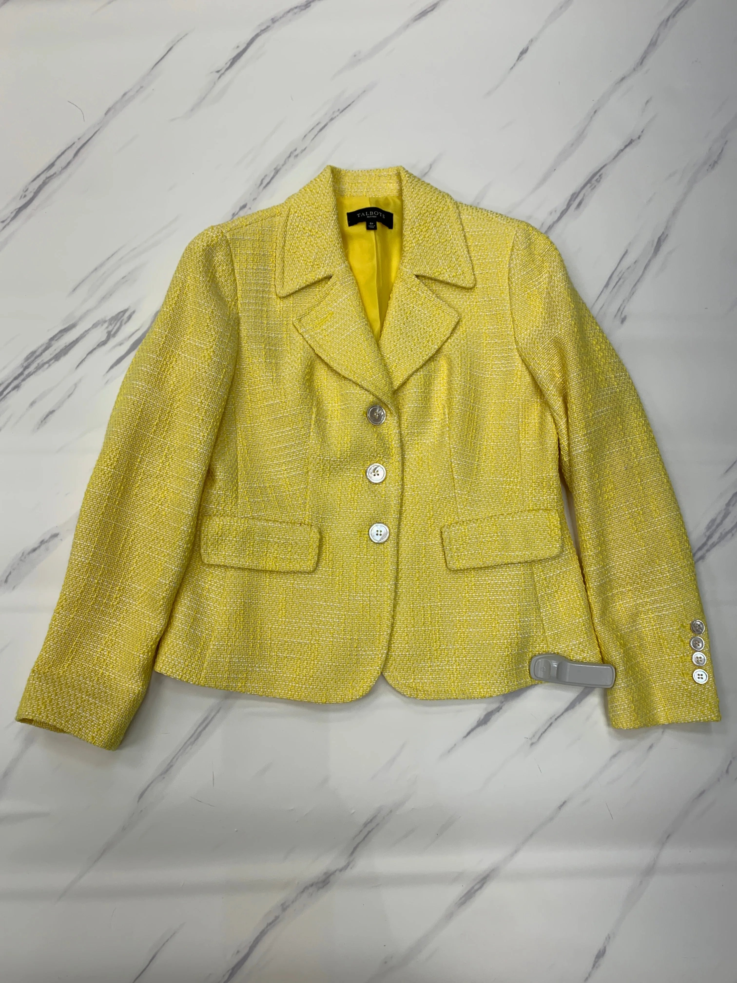 Blazer By Talbots In Yellow, Size: 6petite