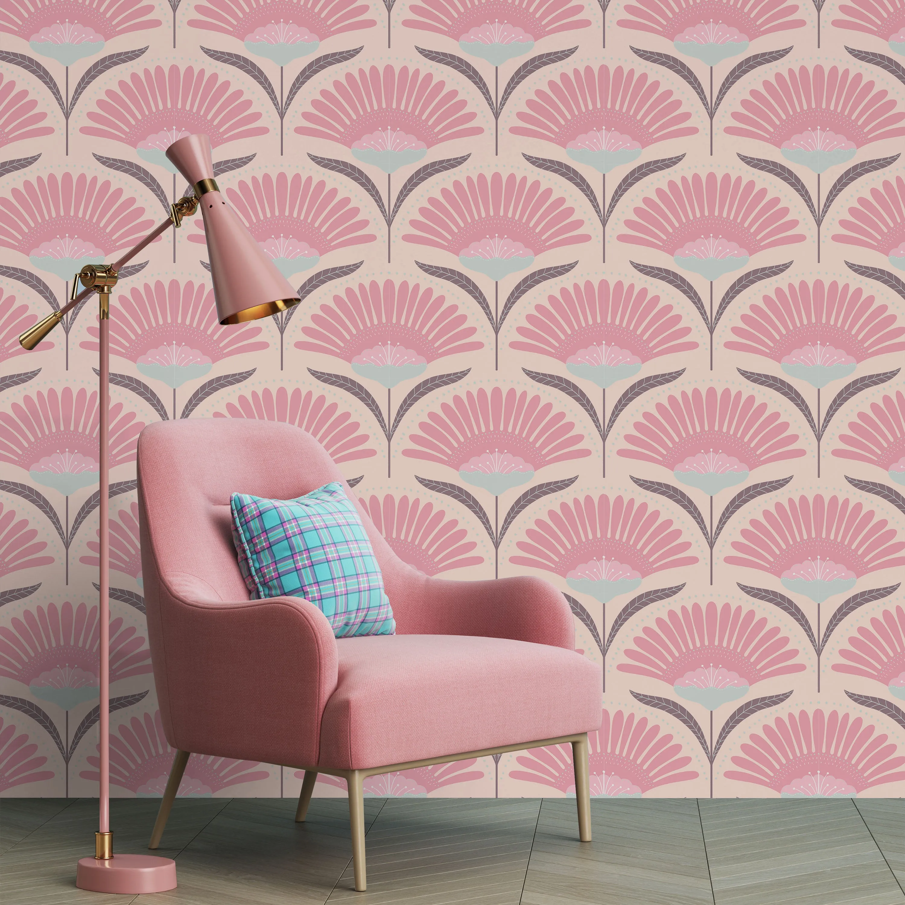 Bohemian Blossom Wallpaper - Pink