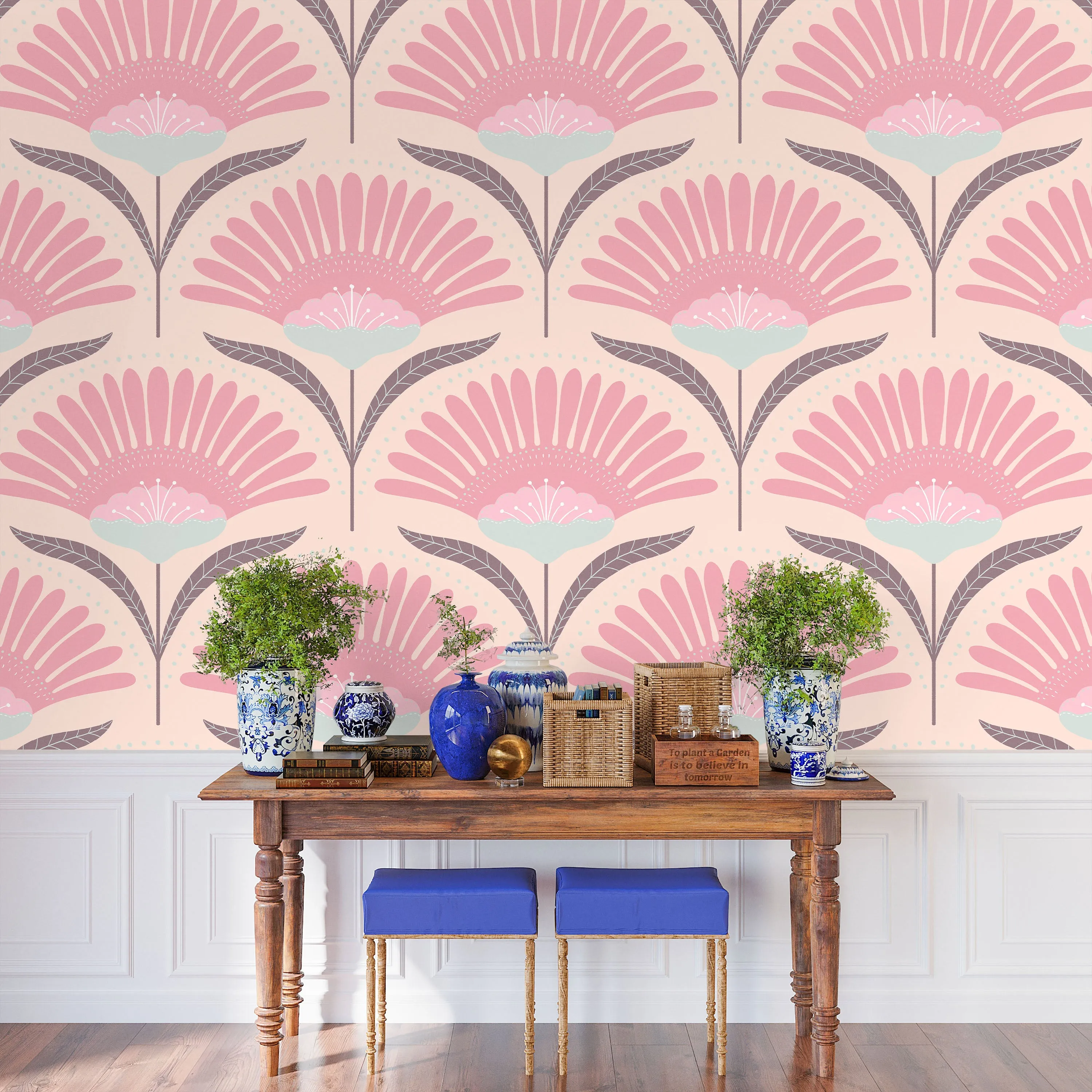 Bohemian Blossom Wallpaper - Pink