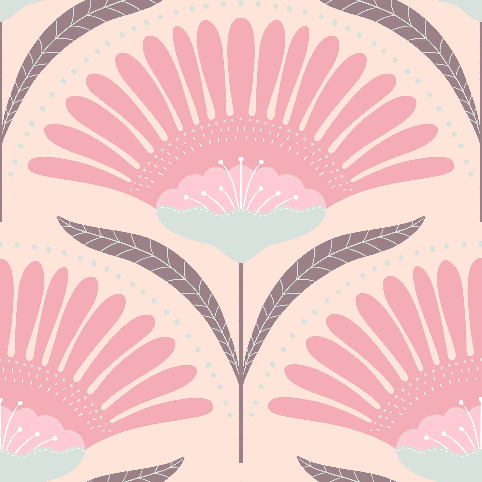 Bohemian Blossom Wallpaper - Pink