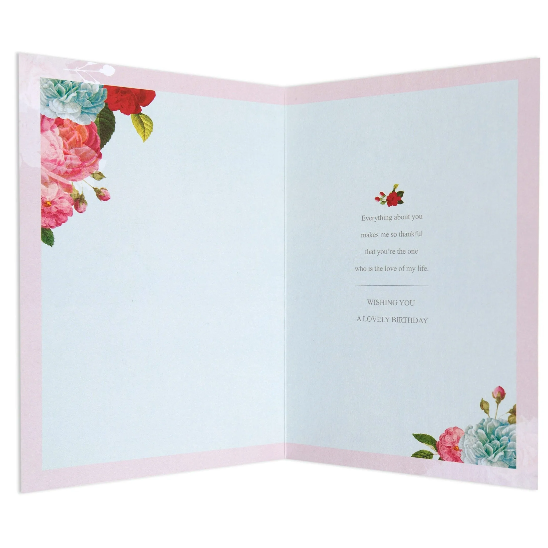 Botanicals Love Of My Life Wife Sweet Birthday Card