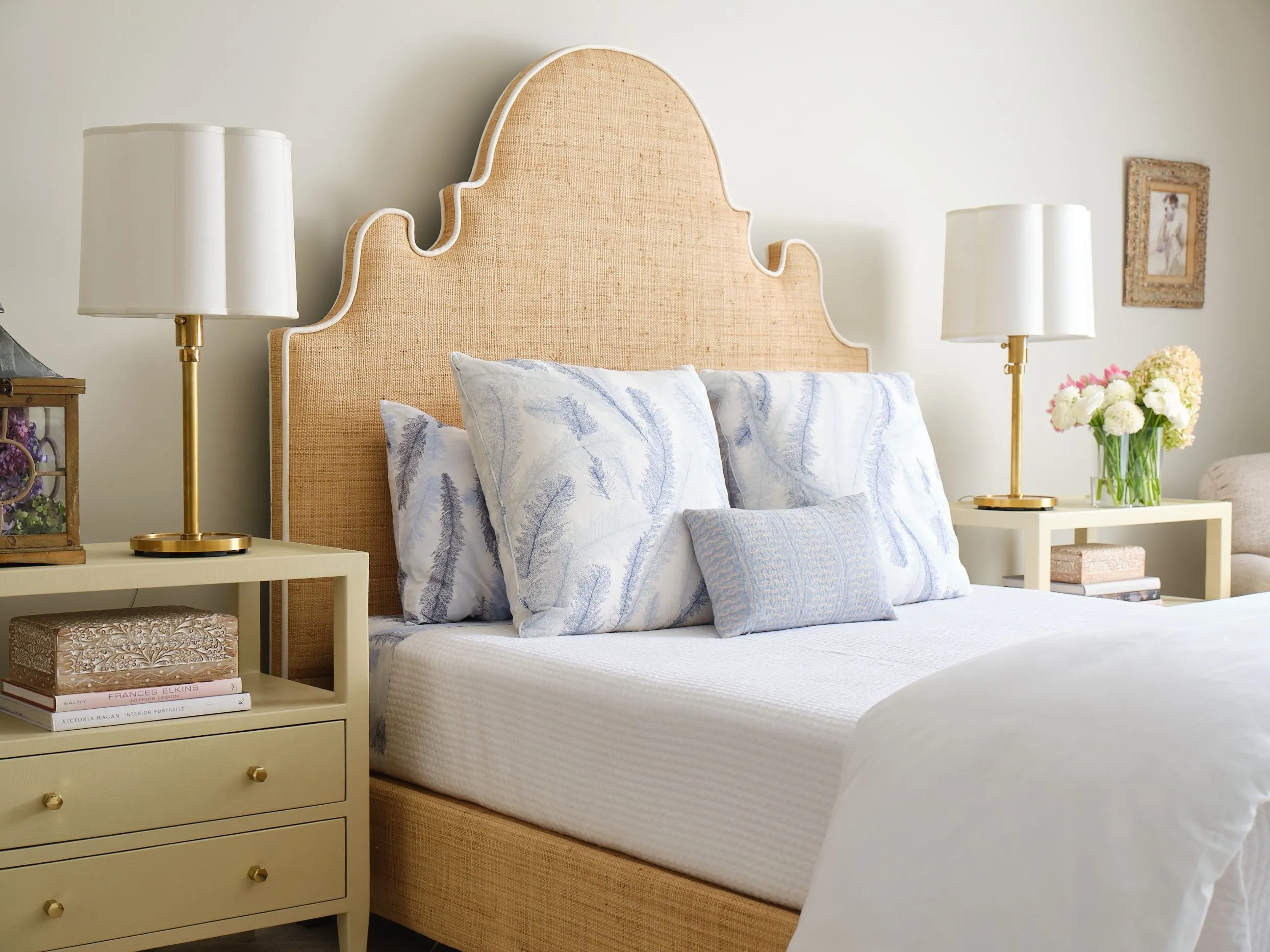 Charleston Platform Bed in Natural Raffia