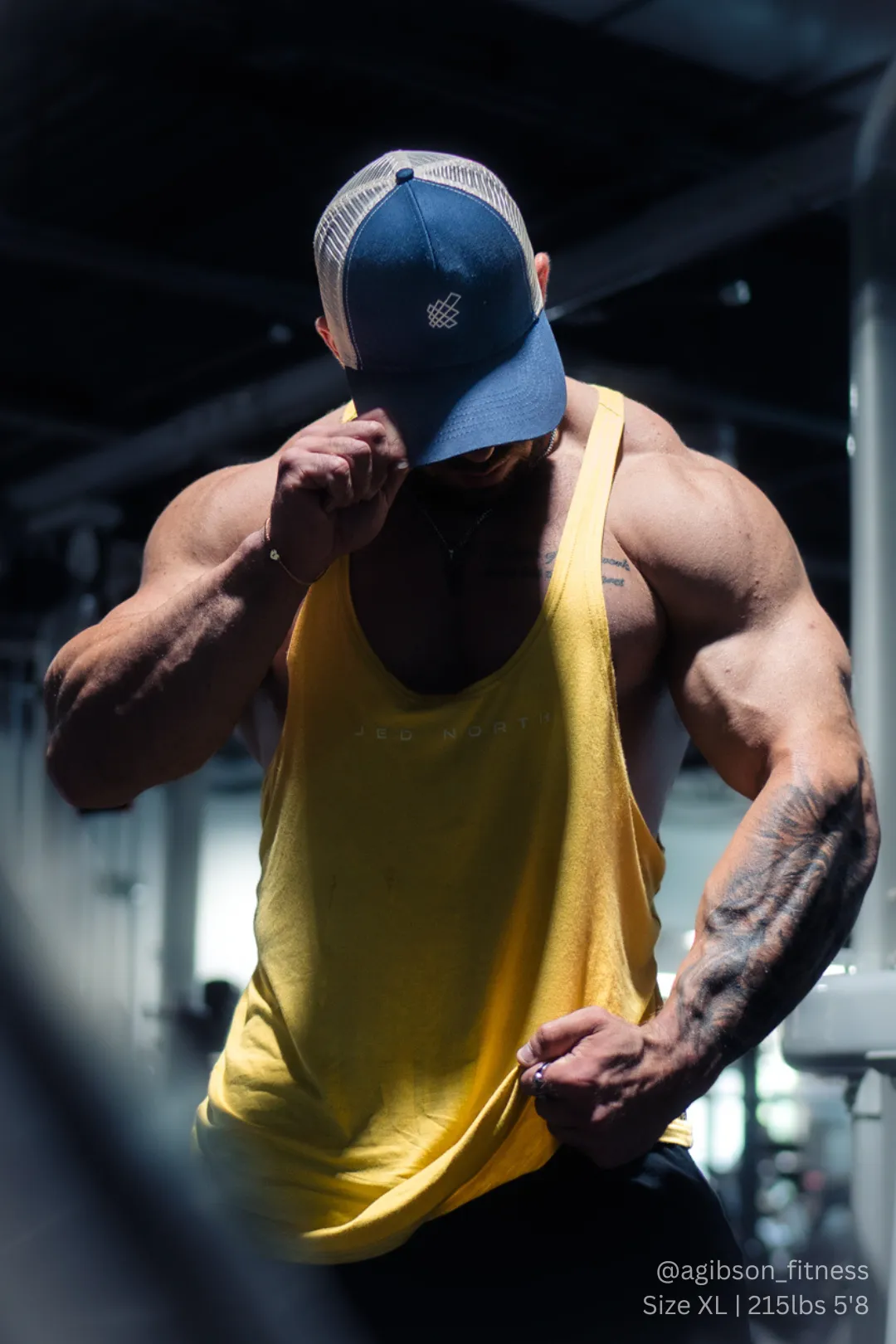 Classic Bodybuilding Racerback Stringer - Mustard Yellow