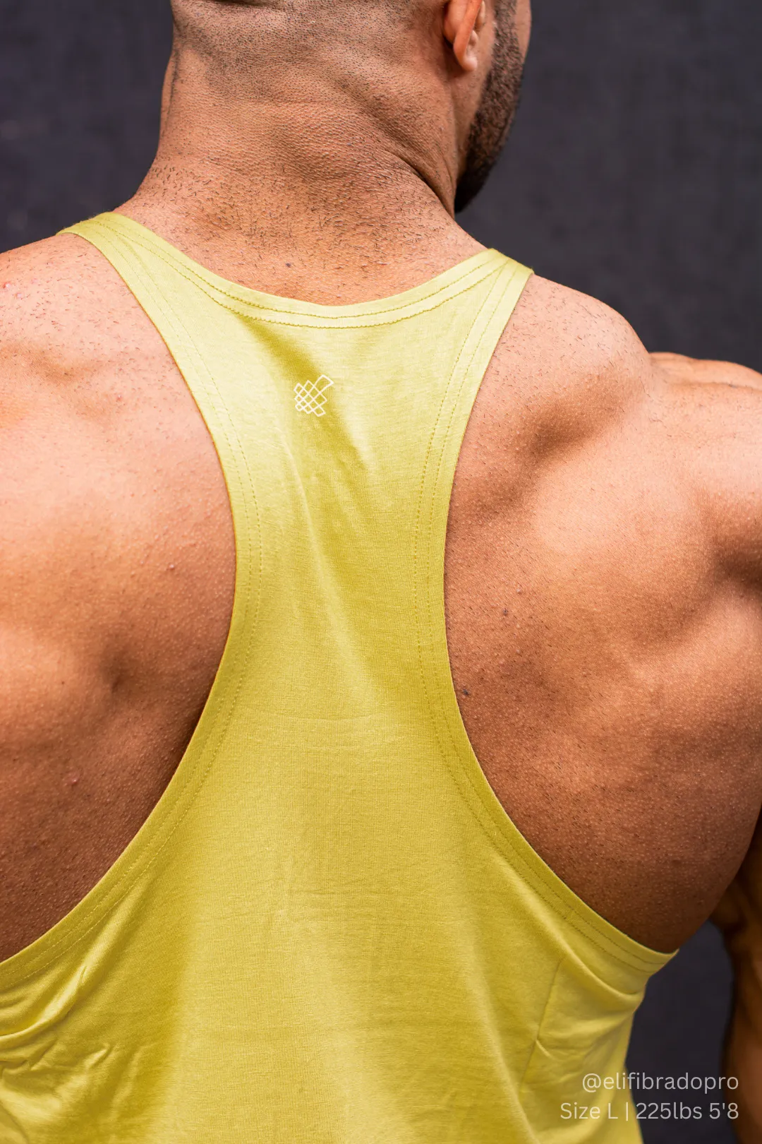 Classic Bodybuilding Racerback Stringer - Mustard Yellow