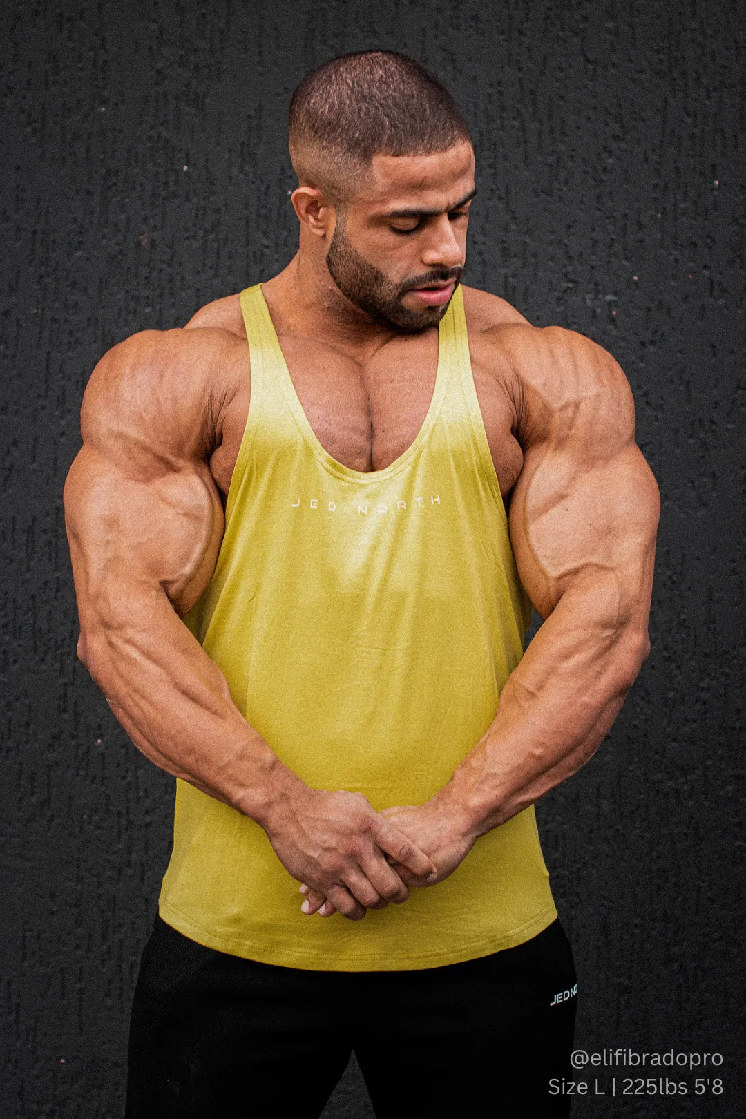 Classic Bodybuilding Racerback Stringer - Mustard Yellow