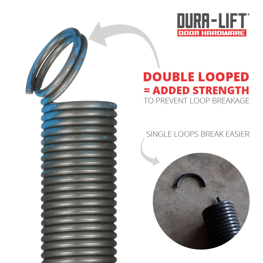 DURA-LIFT 140 lb Heavy-Duty Doubled-Looped Garage Door Extension Spring (2-Pack)