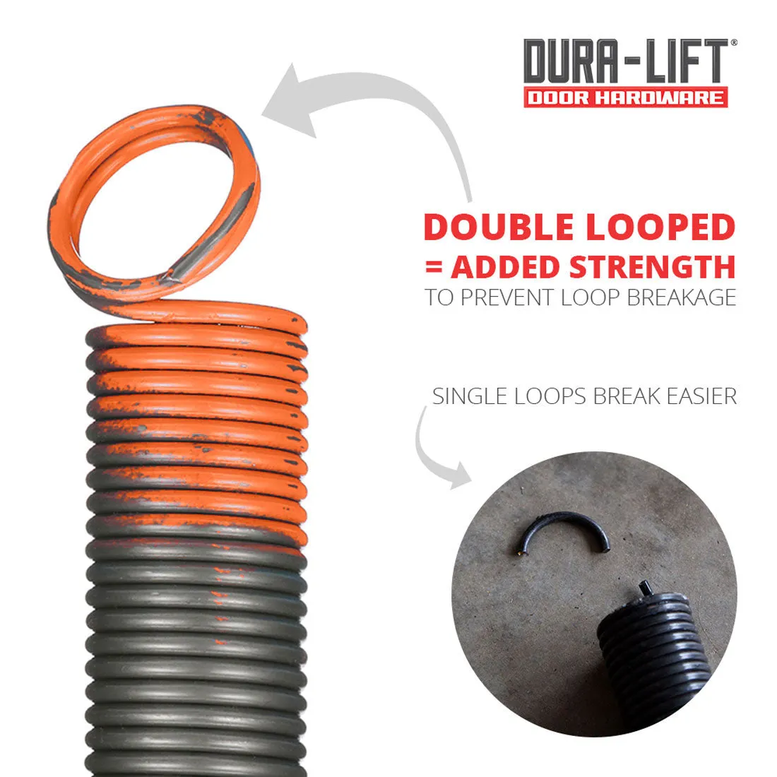 DURA-LIFT 170 lb Heavy-Duty Doubled-Looped Garage Door Extension Spring (2-Pack)