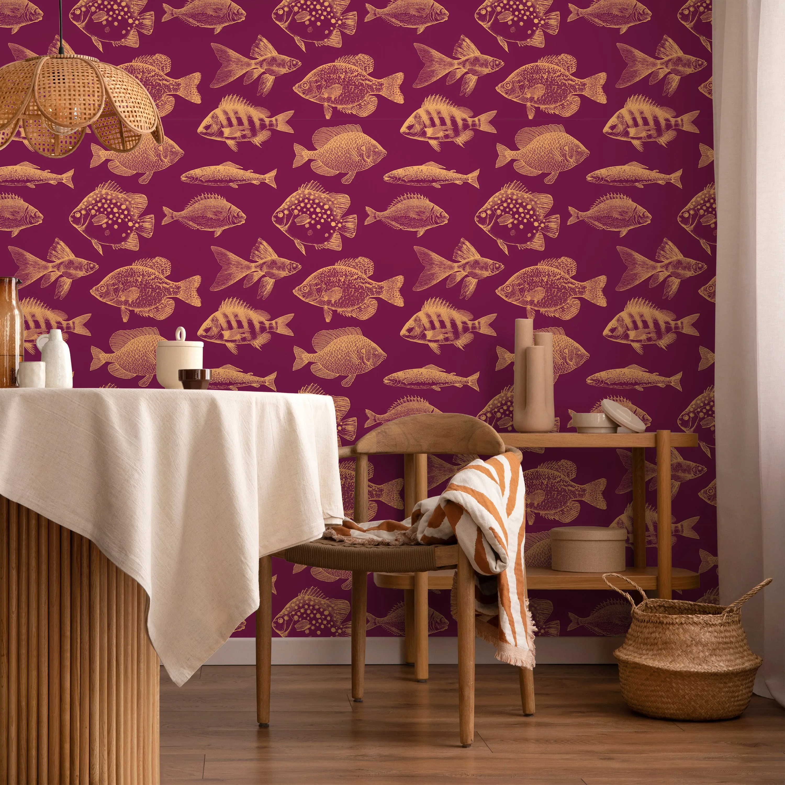 Fish in Wine Wallpaper