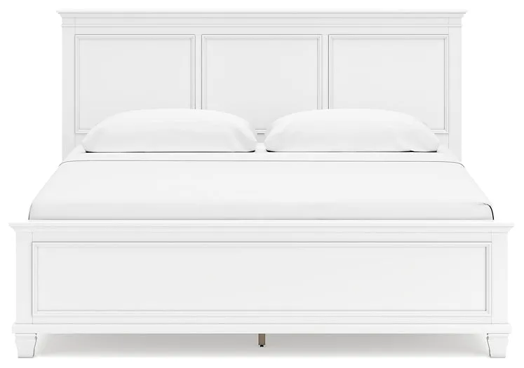 Fortman King Panel Bed with Mirrored Dresser, Chest and 2 Nightstands