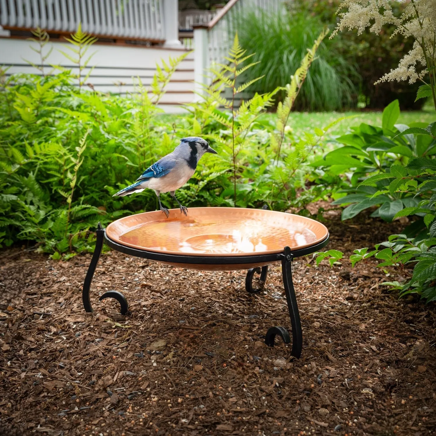 Freestanding Copper Birdbath