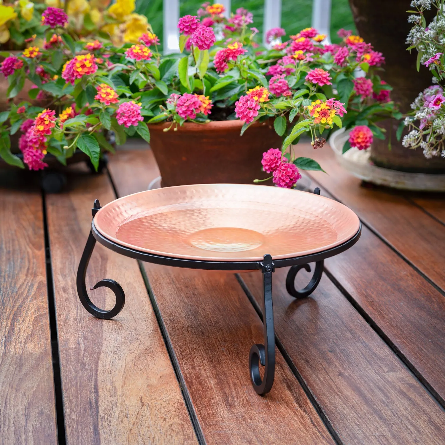 Freestanding Copper Birdbath