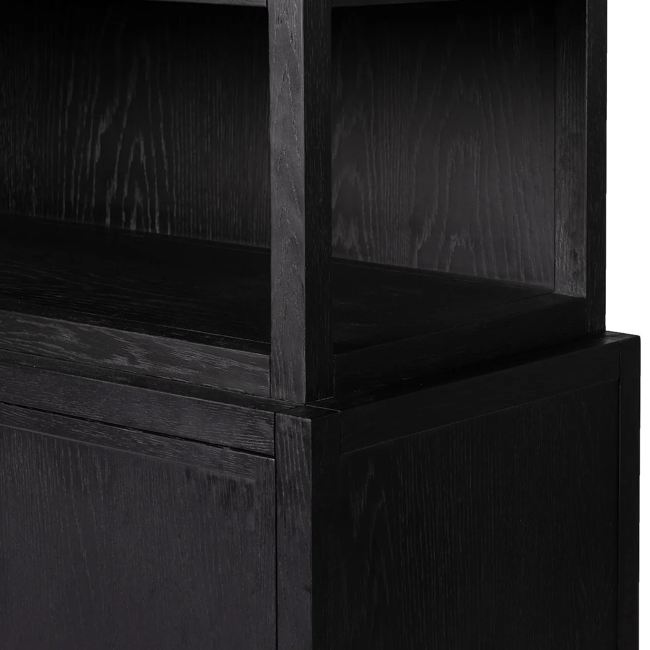 Hopkins Bookcase Brushed Oak Ebony Veneer