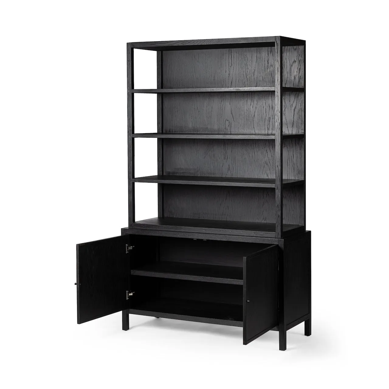 Hopkins Bookcase Brushed Oak Ebony Veneer