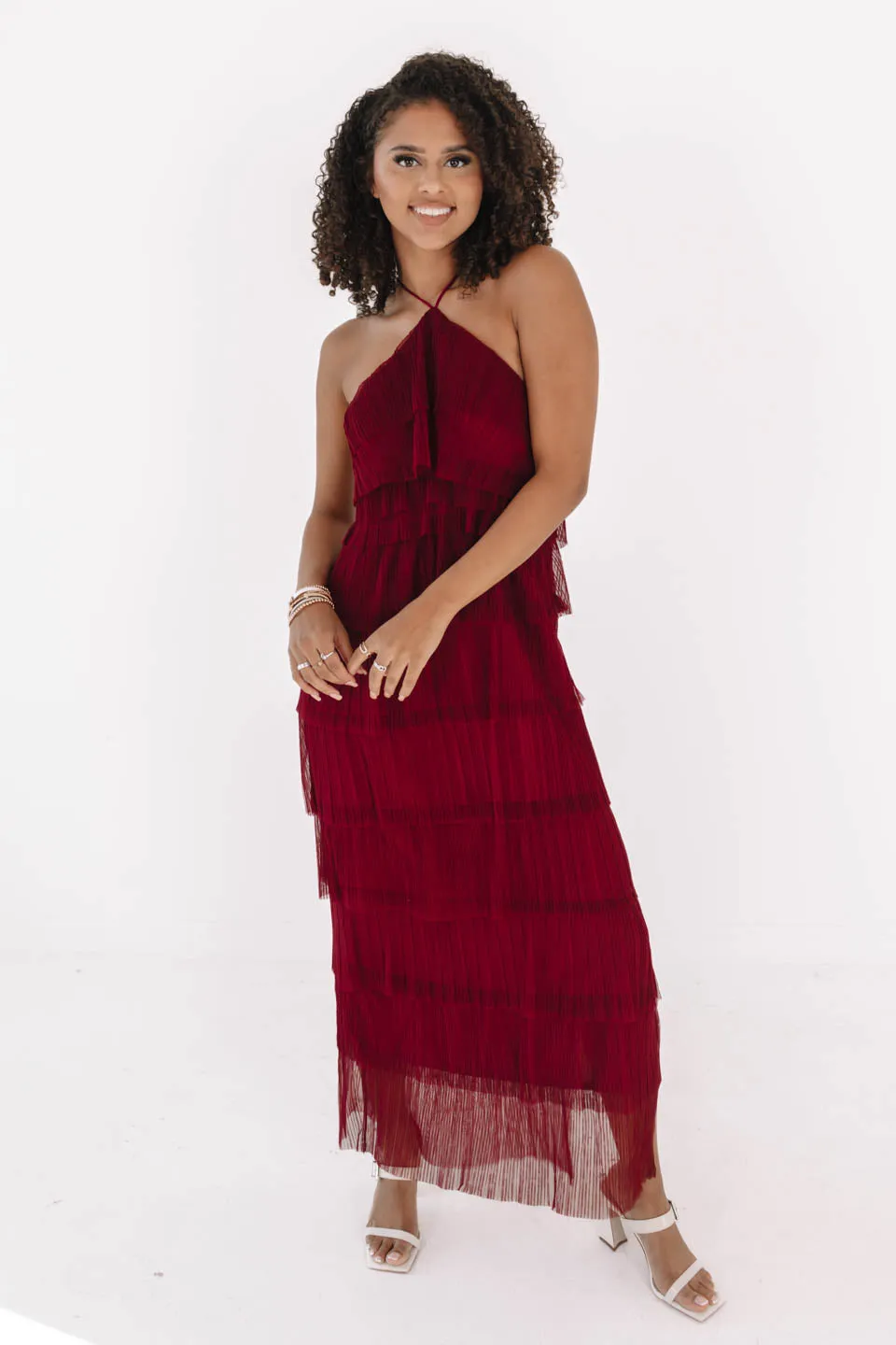 Life Of The Party Midi Dress - Burgundy