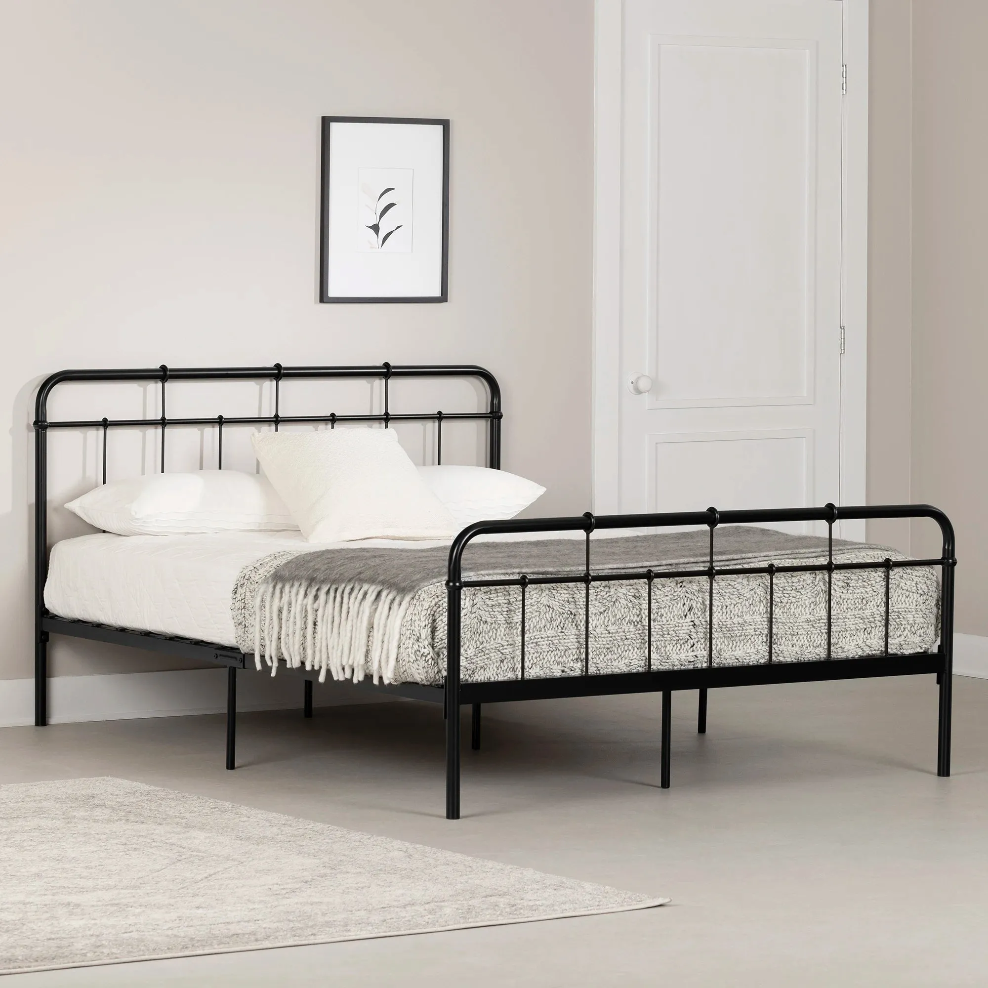 Metal Complete Platform Bed - Tassio