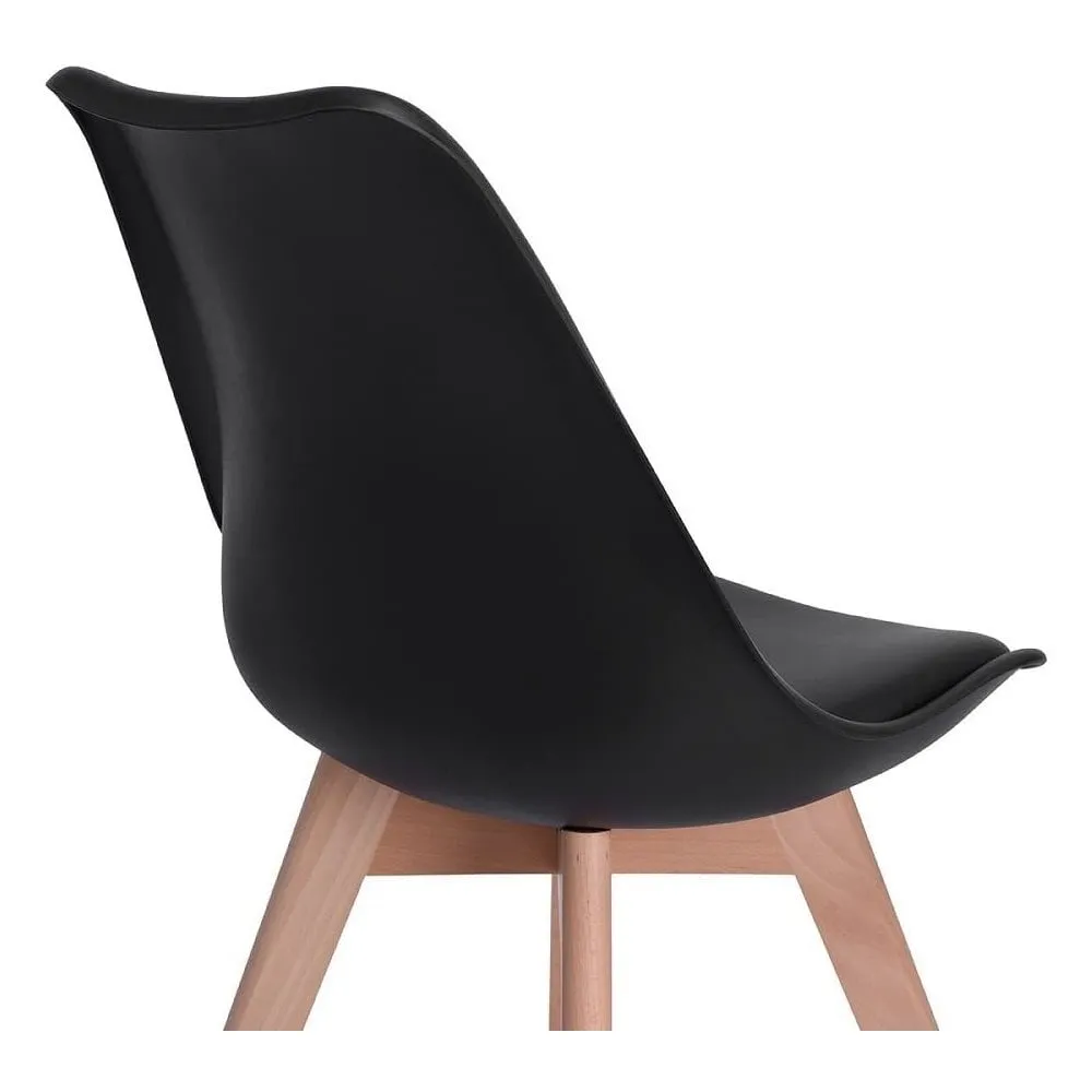 Modern Tulip Dining Chair - Black