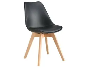 Modern Tulip Dining Chair - Black