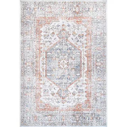 nuLOOM Vintage Jacquie Floral Area Rug, 12' x 15', Silver