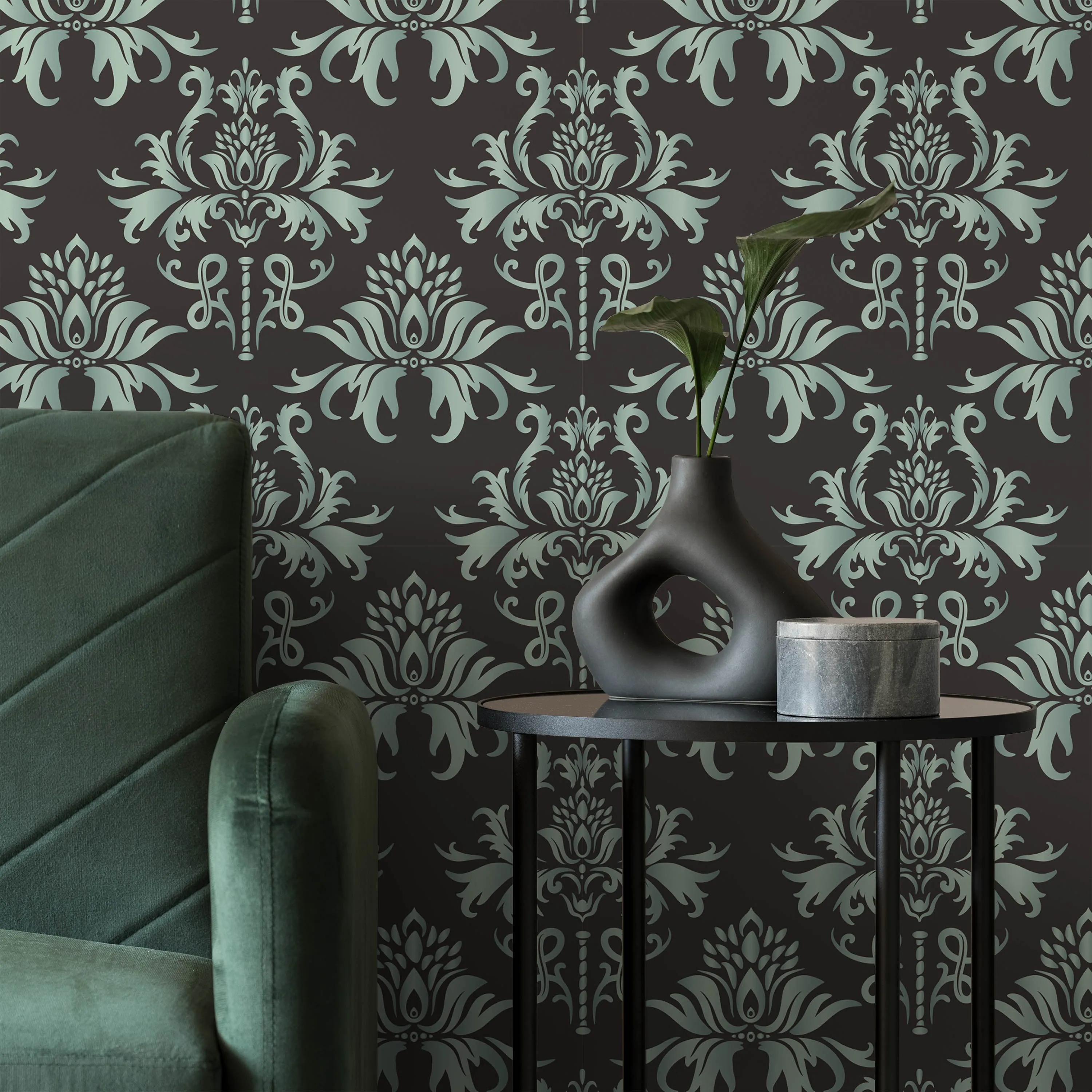 Old-school Damask Wallpaper