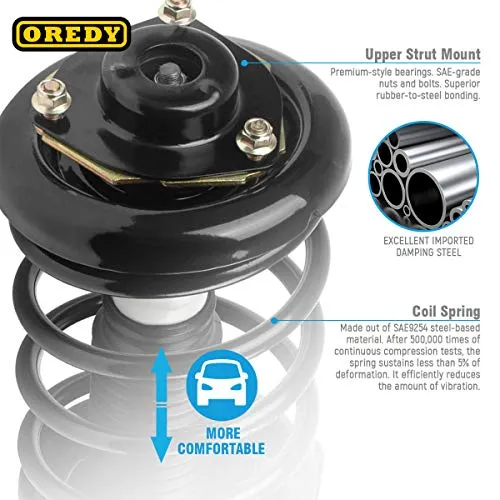 OREDY Front Struts W/Coil Spring Assembly Kit Replacement for Nissan Maxima Infiniti 11944 171461 11943 171462