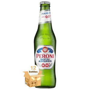 Peroni Nastro Azzurro 0.0% Italian Non-Alcoholic Beer, 12 Pack (12x33cl)