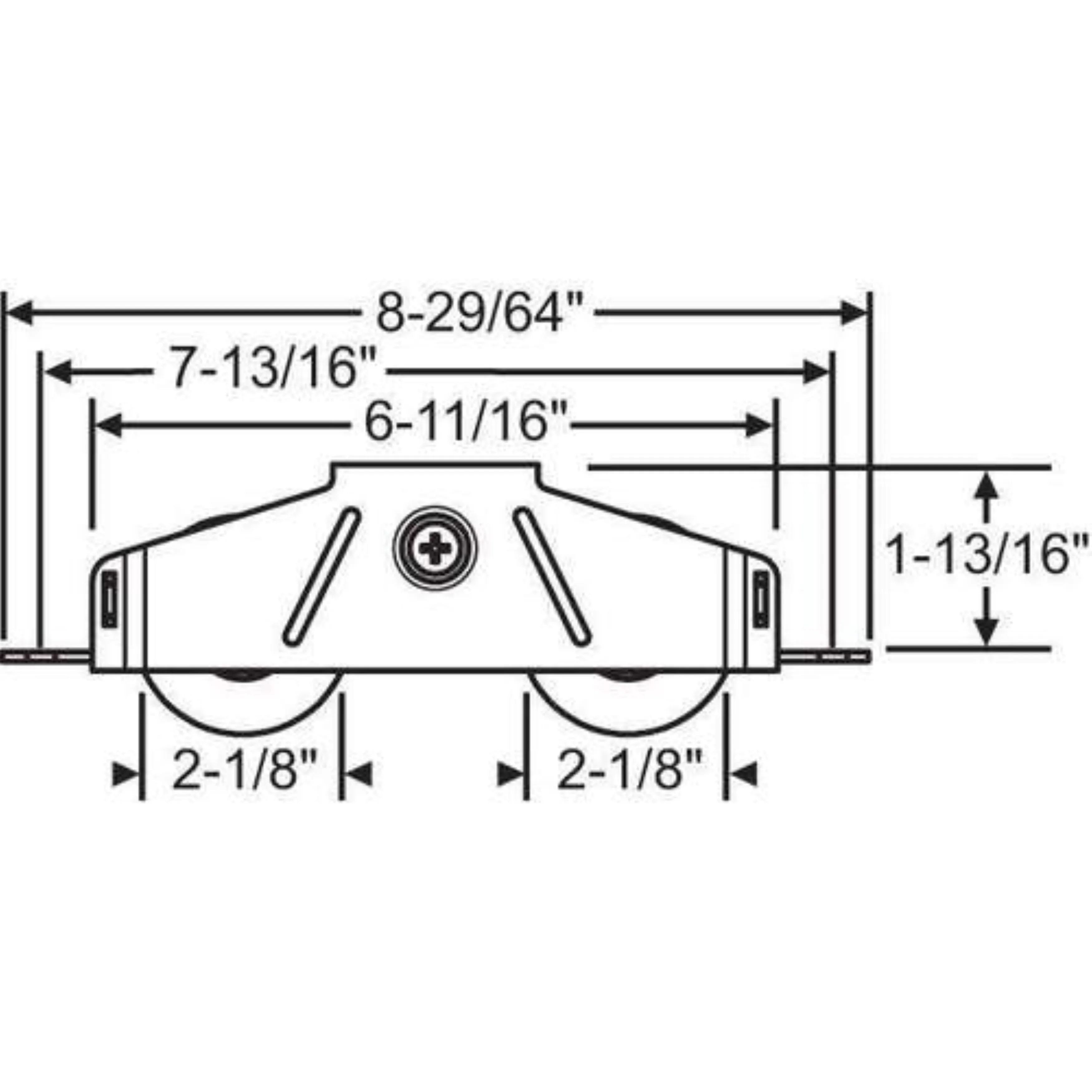 PGT Sliding Door Tandem Roller Assembly | Roller Replacement for Sliding Glass Door Repair | Fix Sliding Door Roller Wheels | Patio Door Roller Assembly Repair | (DR-529)