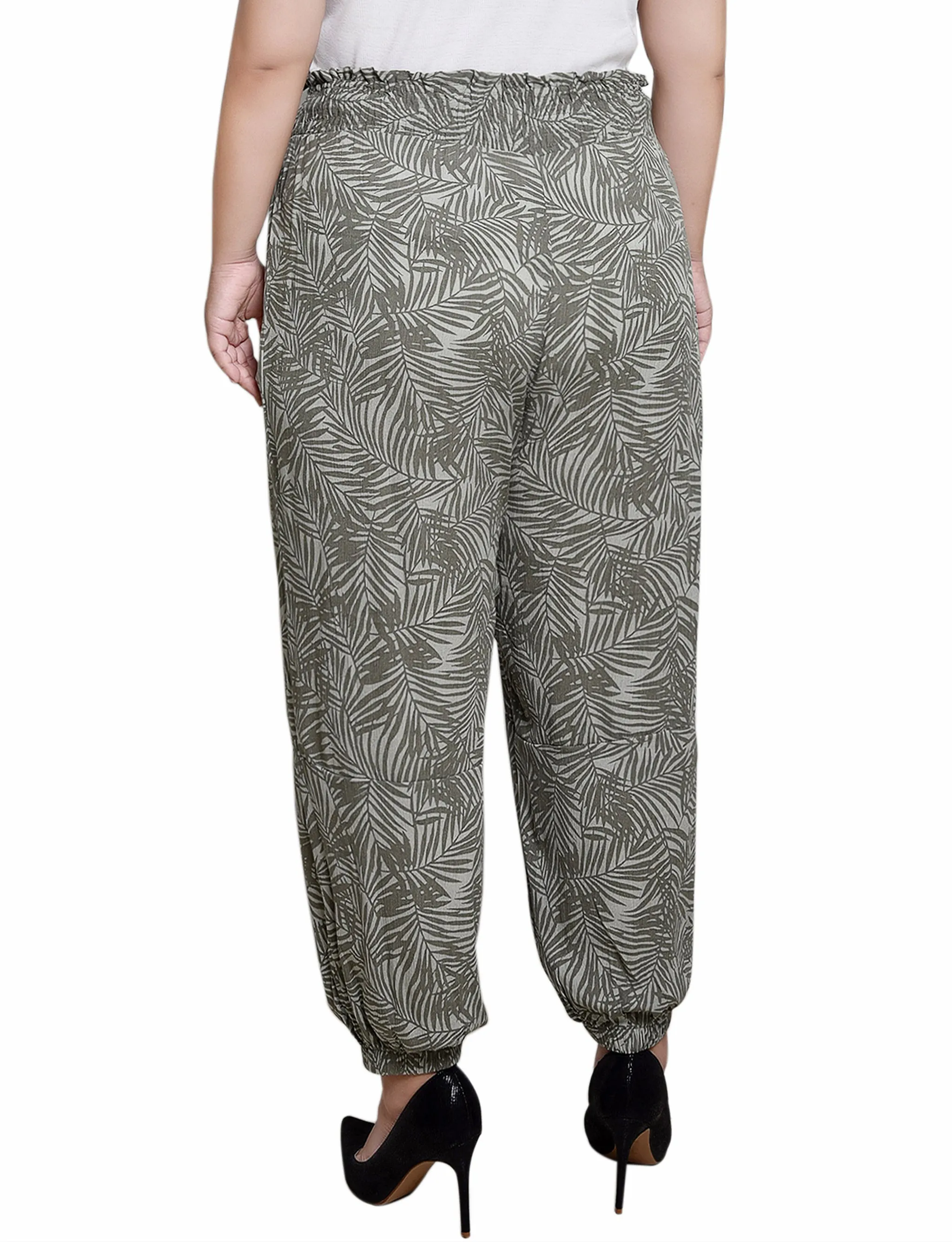 Plus Size Smock-Waist Pants