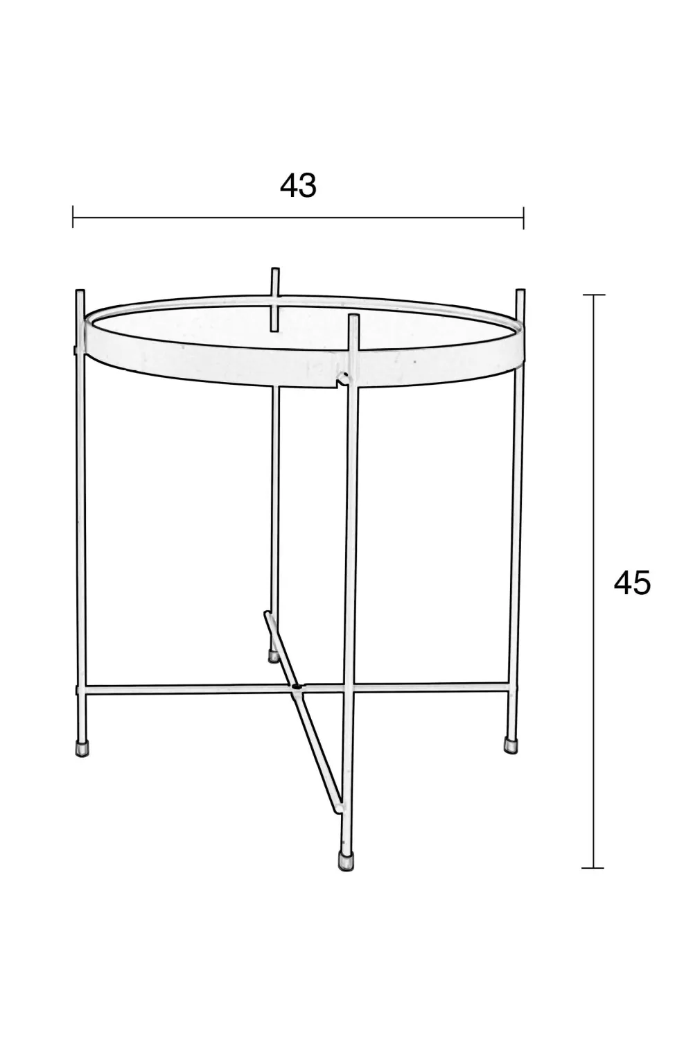 Round Framed Side Table (S) | Zuiver Cupid