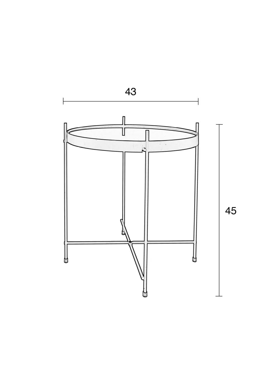 Round Framed Side Table (S) | Zuiver Cupid