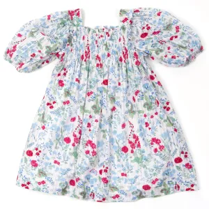 Smocked Floral Midi Dress  - FINAL SALE  - FINAL SALE